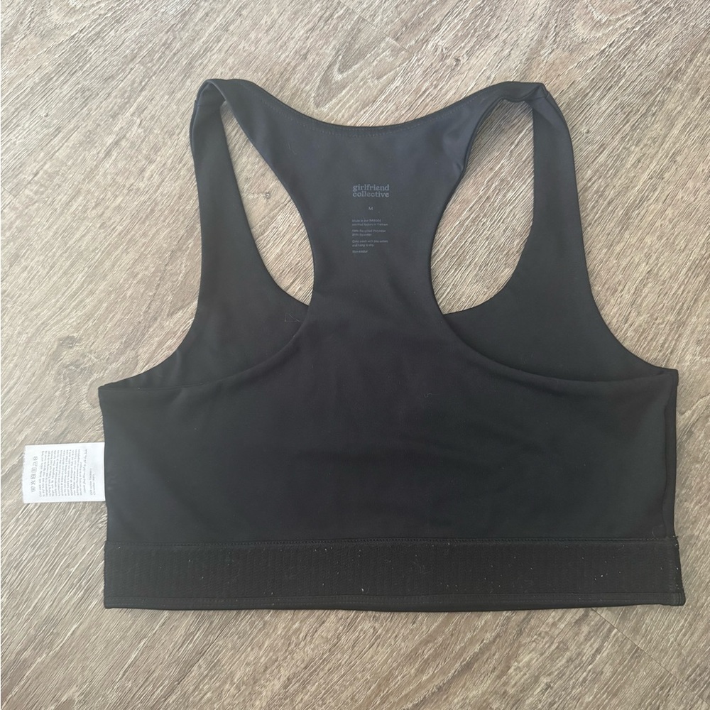 girlfriend collective Black Seamless Racerback Sports Bra - Picture 2 of 4